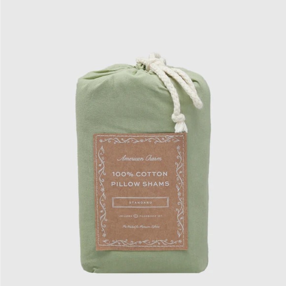 Dairy Boy Other - NIB Dairy Boy JERSEY PILLOWCASE SET in sage cotton